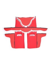 Set 8 Perdele Decor Cabina Camion, Universale, Velur, Rosu