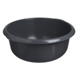 Lighean rotund din plastic, 33L, antracit, cu manere, CMCLASS