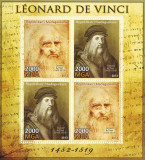 MADAGASCAR 2013 - Picturi, Leonardo da Vinci / set complet - colita+bloc MNH, Nestampilat