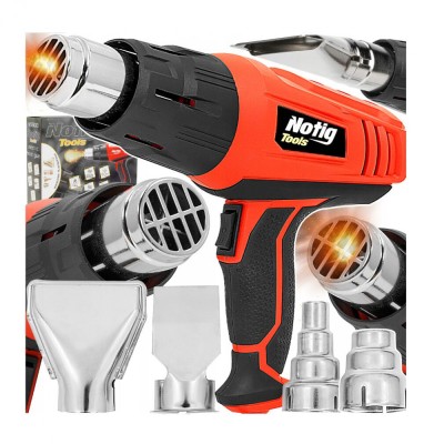 Pistol pentru aer cald, 4 duze, 2 viteze, putere 2000 W, Notig foto