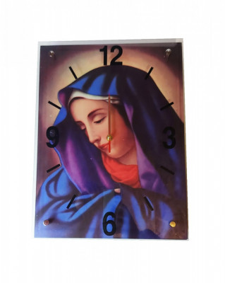 Ceas decorativ de perete, Maica Domnului Fecioara Maria, 40 cm, DO13-1 foto