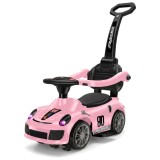 Mașinuță Ride-On pentru Copii cu M&acirc;ner de &Icirc;mpins, Bară de Protecție și Lumini