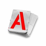 Set sabloane vopsire litere Gravurem 7000500B, 50 mm, 27 piese