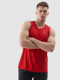 Tank top de antrenament regular din materiale reciclate pentru bărbați - roșu, 4F Sportswear