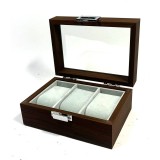 Cumpara ieftin Cutie Depozitare Ceasuri Premium din Lemn (3 Compartimente)