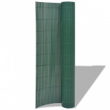 Gard de gradina cu doua fete, verde, 90 x 500 cm, PVC GartenMobel Dekor, vidaXL