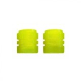 Cumpara ieftin Set 2 capace ventil, lumini pentru bicicleta, fosforescente, ABS, universale, galben