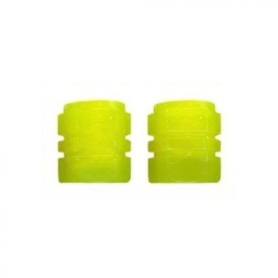 Set 2 capace ventil, lumini pentru bicicleta, fosforescente, ABS, universale, galben foto