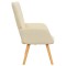Scaun de relaxare, crem, material textil - 5
