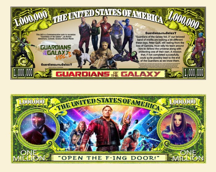!!! SUA = FANTASY NOTE (TJ6) = FILMUL ,, GUARDIANS OF THE GALAXY &quot; - 2023 - UNC