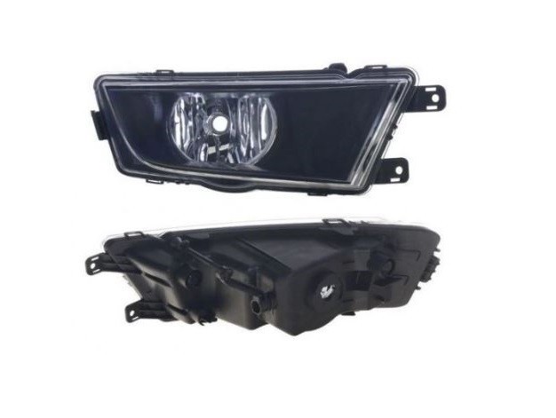 Proiector ceata SKODA OCTAVIA III (5E), 01.2013-05.2017, partea dreapta, tip bec H8; negru; cu lumina viraje