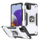 Wozinsky Ring Armor Husă Kickstand Tough Rugged Husă Pentru Samsung Galaxy A22 4G Argintiu 9111201944862