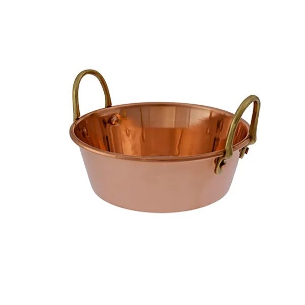 Topf, Marmeladentopf - Kupfer und Messing, Durchmesser: 26 cm