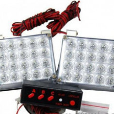 Kit 2x lampi led stroboscopice lumina portocalie 12v