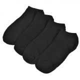 Set șosete Dama Monocolore, 4 Perechi, Bumbac, Culoare Negru, Oem