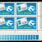 ROMANIA 1975 LP 877 CODIFICAREA POSTALA IN R.S.R. BLOC DE 4 TIMBRE MNH