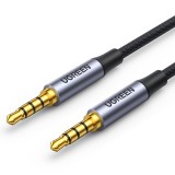 CABLU audio Ugreen, &quot;AV183&quot; stereo 4-pini (3.5 mm jack T/T), conectori auriti, 3m, braided, negru &quot;20785&quot; (timbru verde 0.18 lei) - 6957303827855