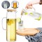 Set 2 Carafe Sticlă Borosilicată Salestore.ro&reg; &ndash; Apă, Suc, Capac Bambus/Inox, Termorezistente -20&deg;C/+150&deg;C