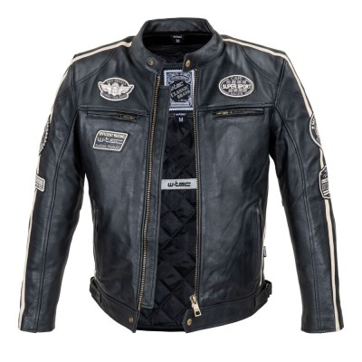 Geaca Moto Barbati Piele W-TEC Makso FitLine Training foto