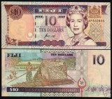 !!! RARR : FIJI - 10 DOLARI (1996). - P 98 b - UNC / SERIA AQ501856