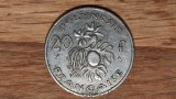 R08 Polinezia / Polinesia Franceza -exotica- 20 franci / francs 1969 rara! superba!, Australia si Oceania