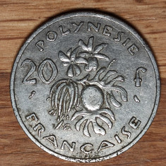Polinezia / Polinesia Franceza -exotica- 20 franci / francs 1969 rara! superba!
