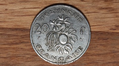 R08 Polinezia / Polinesia Franceza -exotica- 20 franci / francs 1969 rara! superba! foto