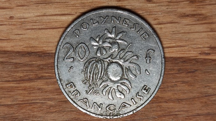 R08 Polinezia / Polinesia Franceza -exotica- 20 franci / francs 1969 rara! superba!