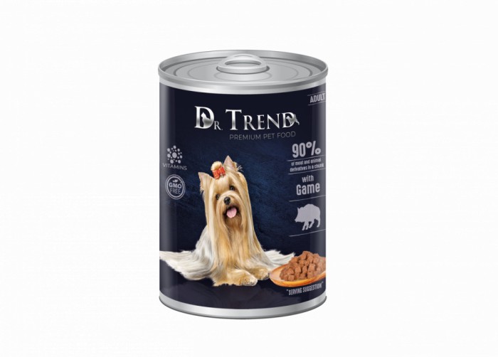 Dr. Trend Conserva pentru caini adulti, cu vanat in sos 10x400g