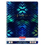 Caiet a4 80 file, cu spira, patratele, motiv new batik fearless, Herlitz