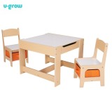 Cumpara ieftin Set masuta si 2 scaune,lemn natur,U-Grow