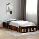 VidaXL Cadru de pat, stejar fumuriu, 75x190 cm, lemn prelucrat 3280626