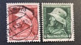 Germania (Deutsches Reich 1935) Seria Completă "Heldengedenktag 1935 / Ziua Comemorării Eroilor" (6Pf Verde &amp; 12Pf Roșu, Obliterate) CLK1