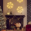 VidaXL Figurină Fulg de zăpadă de Crăciun LED 3 buc. alb cald 38x37cm 3154289
