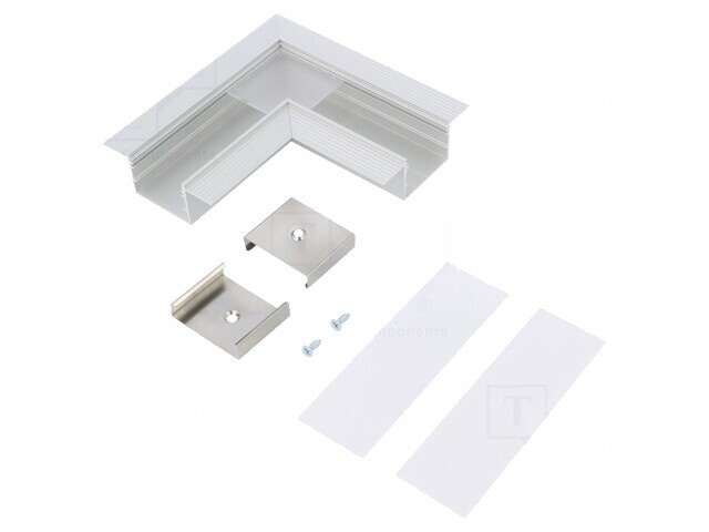 Conector 90&deg; Aluminiu Anodat Argintiu VARIO30-05
