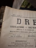 Dreptul, Revista de legislatiune, doctrina, jurisprudenta, economie politica,Anul XXXIV Nr.77 Noiembrie 1905 - C.G.Dissescu, V.Athanasovici, Paul Negu