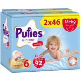 Pufies Supreme Pants, size 6 Extra Large, 92 pieces, 15+ kg, 2x Jumbo Pack
