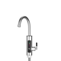 Robinet de bucatarie vertical CLASStitude constructie robusta, LCD, 3000W, IPX4 protectie impotriva stropirii cu apa, 30~60&deg;C, 220V, Silver