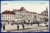 Bucovina 1920 Cernauti Czernowitz - Ringplatz - printata, color, foarte animata, circulata catre Austria, 1 timbru intact, editor Moritz Gottlieb