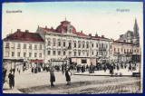 Bucovina 1920 Cernauti Czernowitz - Ringplatz - printata, color, foarte animata, circulata catre Austria, 1 timbru intact, editor Moritz Gottlieb