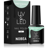 NOBEA UV &amp; LED Nail Polish unghii cu gel folosind UV / lampă cu LED glossy culoare Baby turquoise #1 6 ml