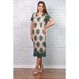 Rochie tull brodat Rosse verde - 40Marimea