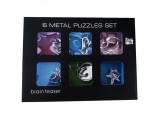 Set puzzle Brain Twister 6 jocuri din Metal, pentru copii si adolescenti, Animale marine, 375CUB-1