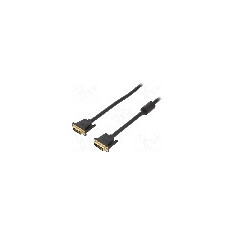 Cablu DVI - DVI, din ambele par&#355;i, DVI-D (24+1) mufa, 2m, negru, VENTION - EAABH