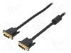 Cablu DVI - DVI, din ambele par&amp;amp;#355;i, DVI-D (24+1) mufa, 2m, negru, VENTION - EAABH foto