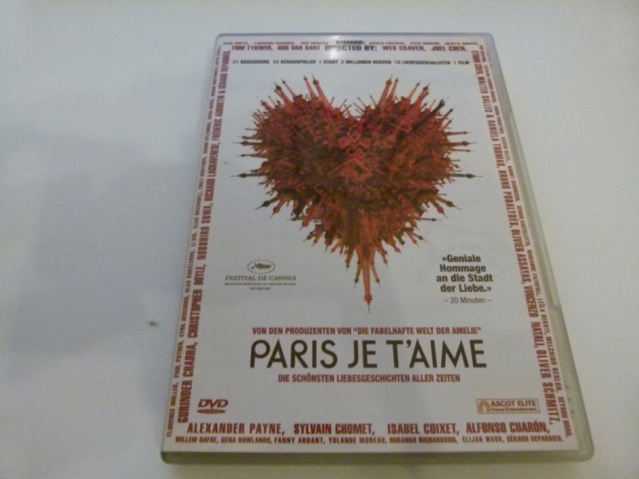 Paris je t aime, dvd