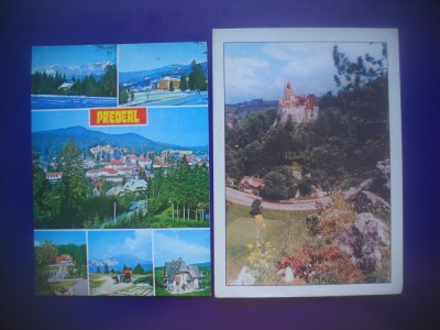 HOPCT LOT 4197 - 2 CARTI POSTALE-PREDEAL/CASTELUL BRAN-JUD BRASOV-CIRCULATE foto