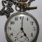 Ceas de buzunar cu lant de argint OMEGA anul 1917 FUNCTIONAL, diametrul 54 mm