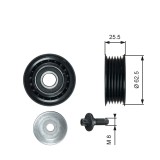 GATES T36736 DriveAlign&reg; Rola ghidare/conducere, curea transmisie