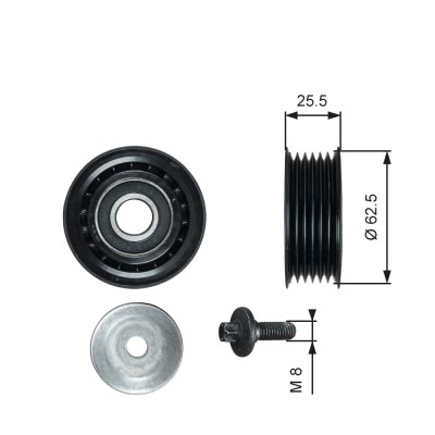 GATES T36736 DriveAlign&amp;reg; Rola ghidare/conducere, curea transmisie foto